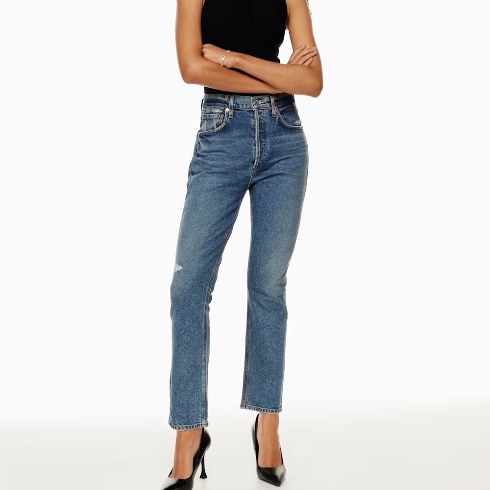 Citizens of Humanity Jolene High-Rise Straight Jeans – Medium Vintage Blue 29